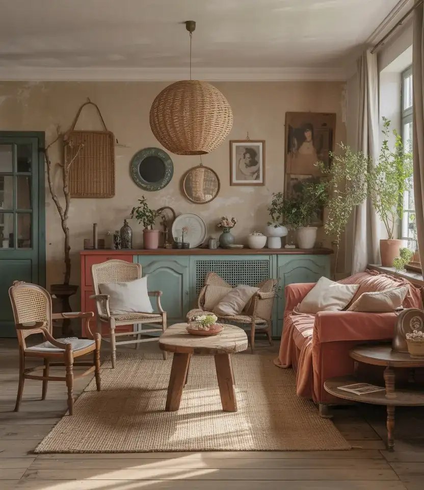 Eclectic Color French Country Living Room 1