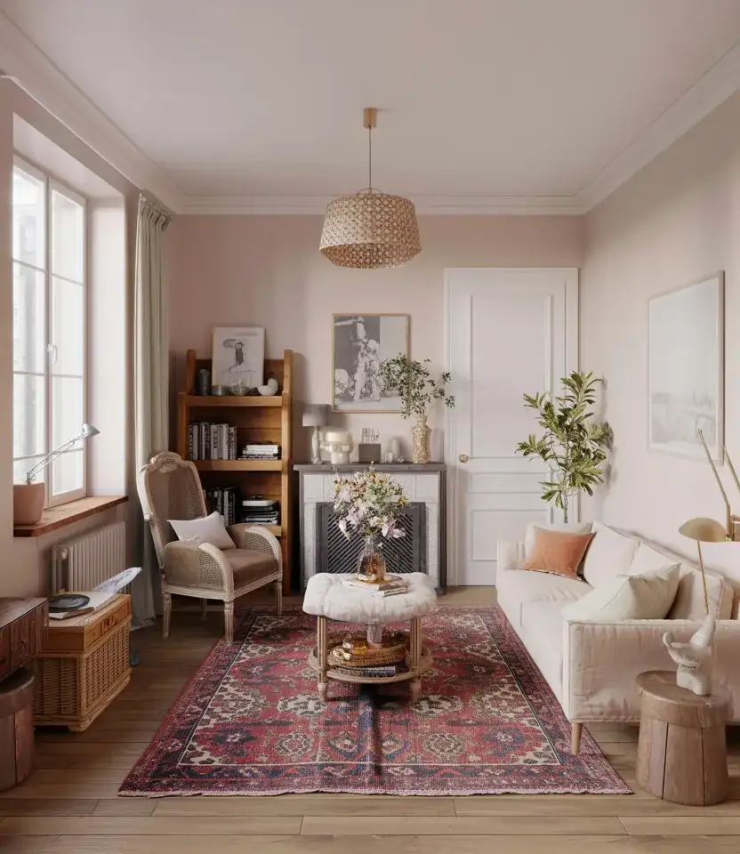 Eclectic French Country Living Room Mix 2