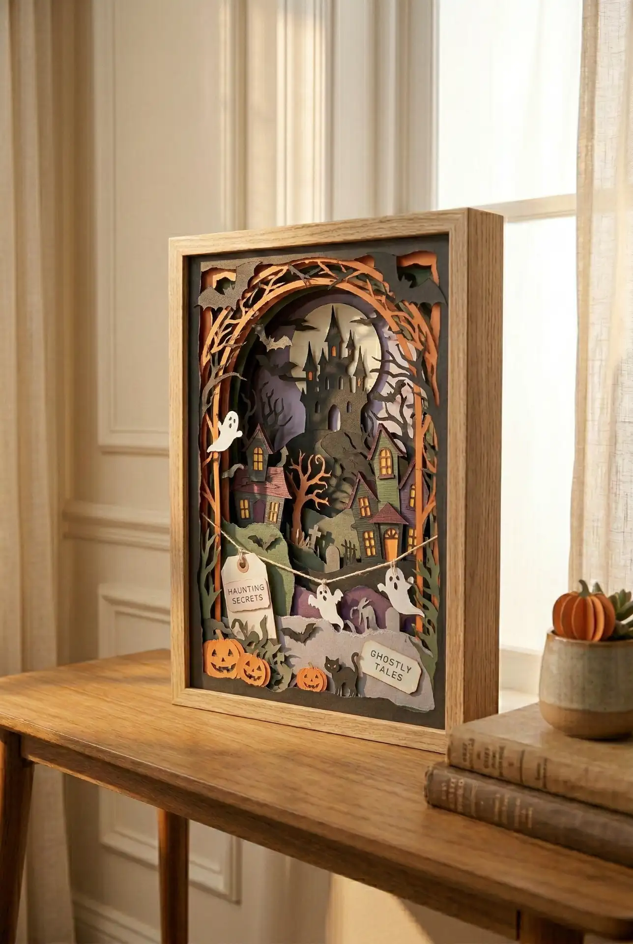 Halloween Cricut Layered Scene 1