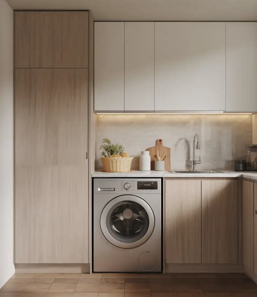 Kitchen Integrated Laundry Wall 1
