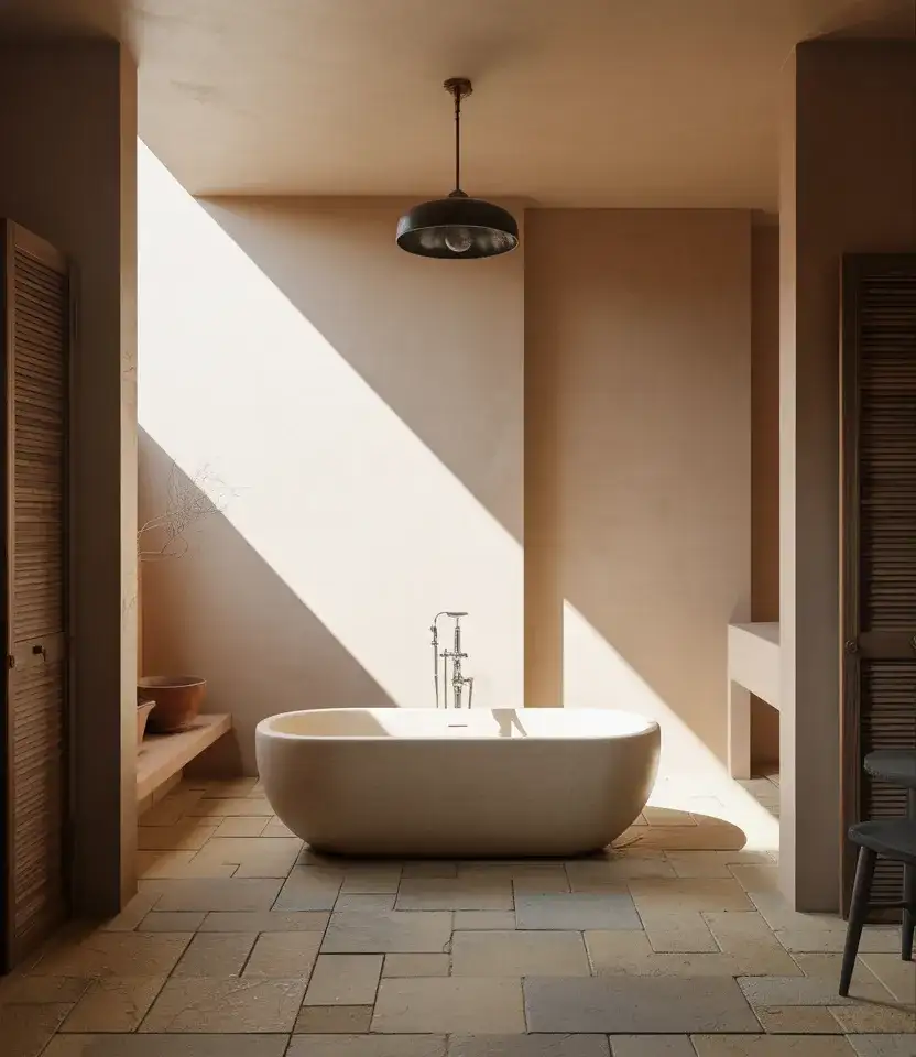 Large Modern Bathroom With Freestanding Tub 2