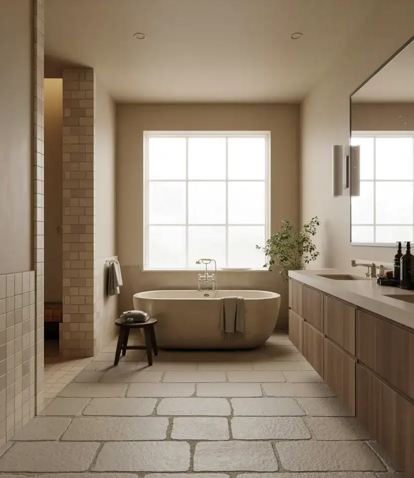 Large Spa-Inspired Primary Bathroom 1