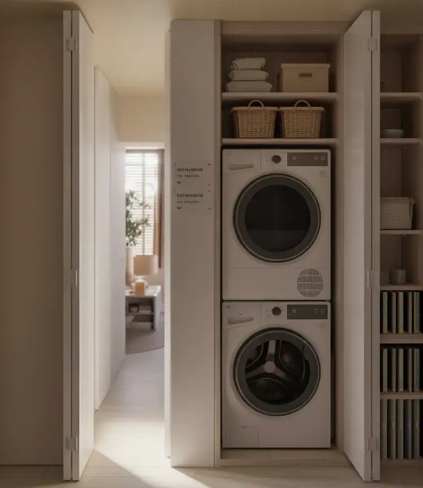 Minimalist Stackable Closet Laundry 2