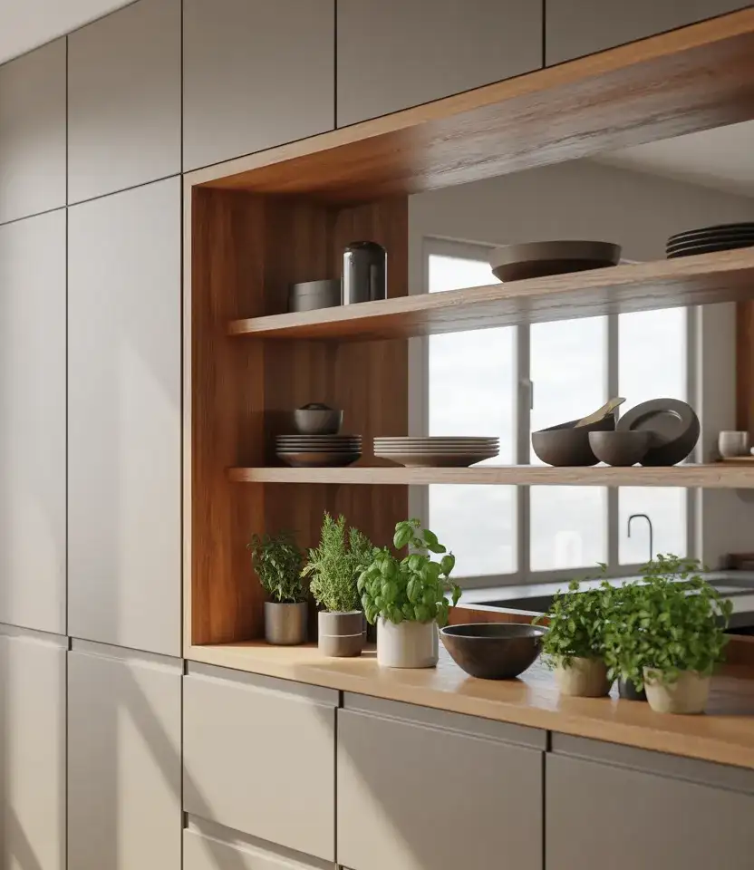 Open Shelving Cabinet Mix 1