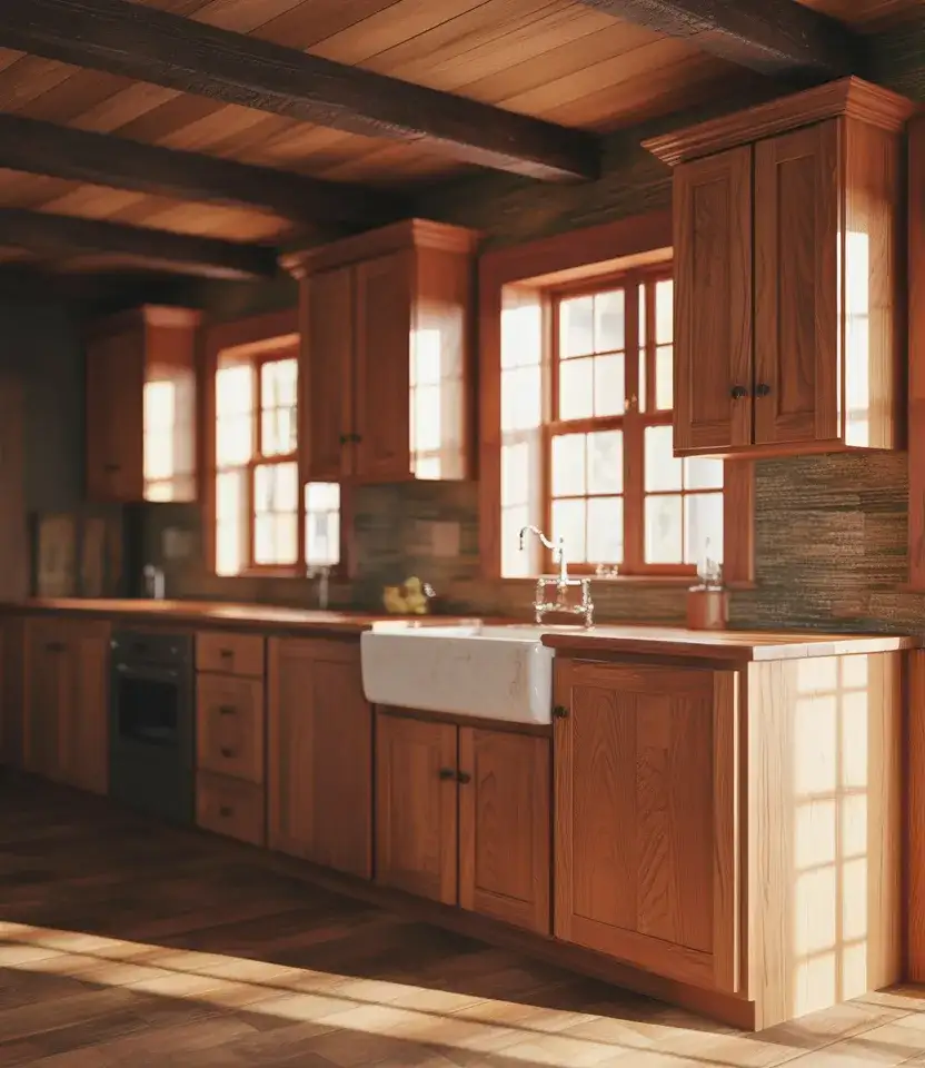 Rustic Wood Cabinet Warmth 2