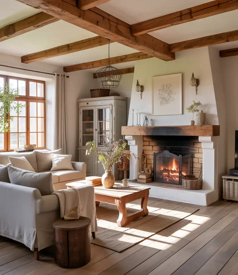 Rustic Wood and Stone French Country Style 1