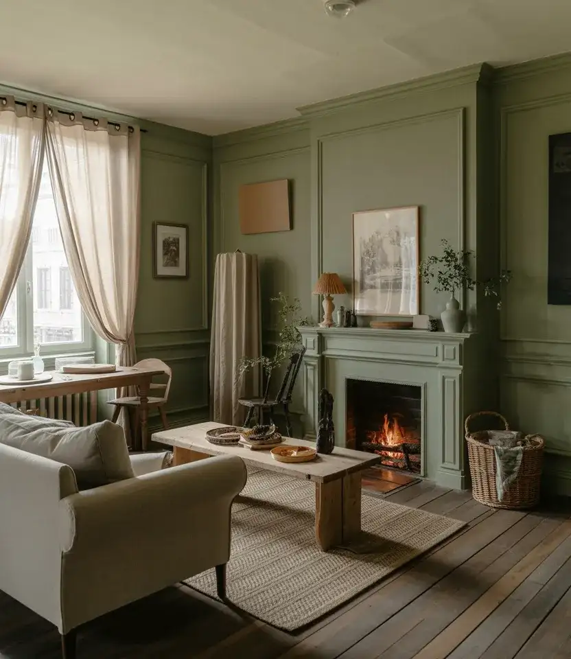 Sage Green French Country Living Room 2