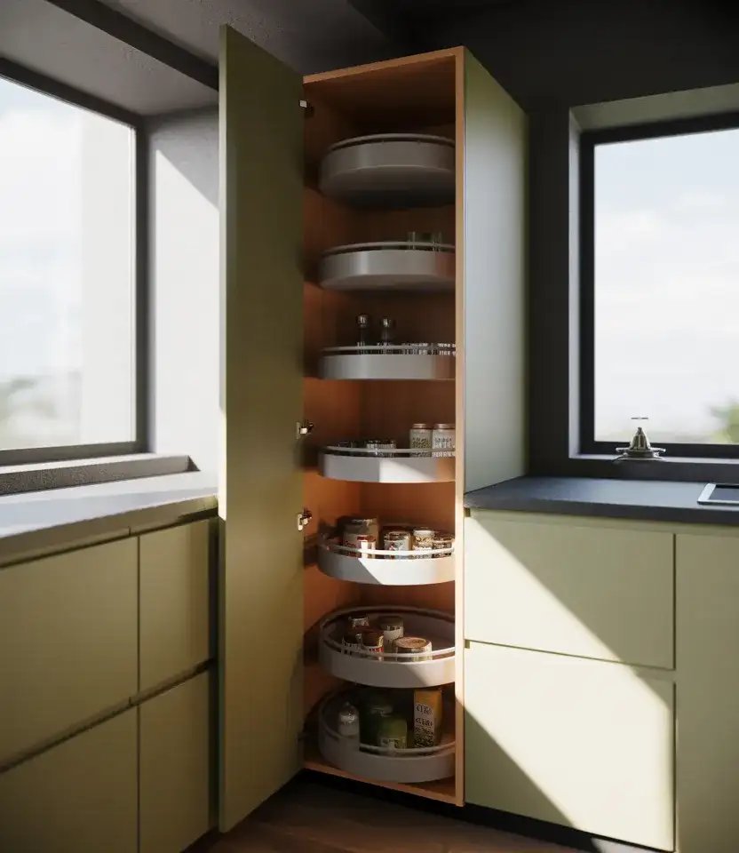 Smart Corner Cabinets For Hidden Storage 1