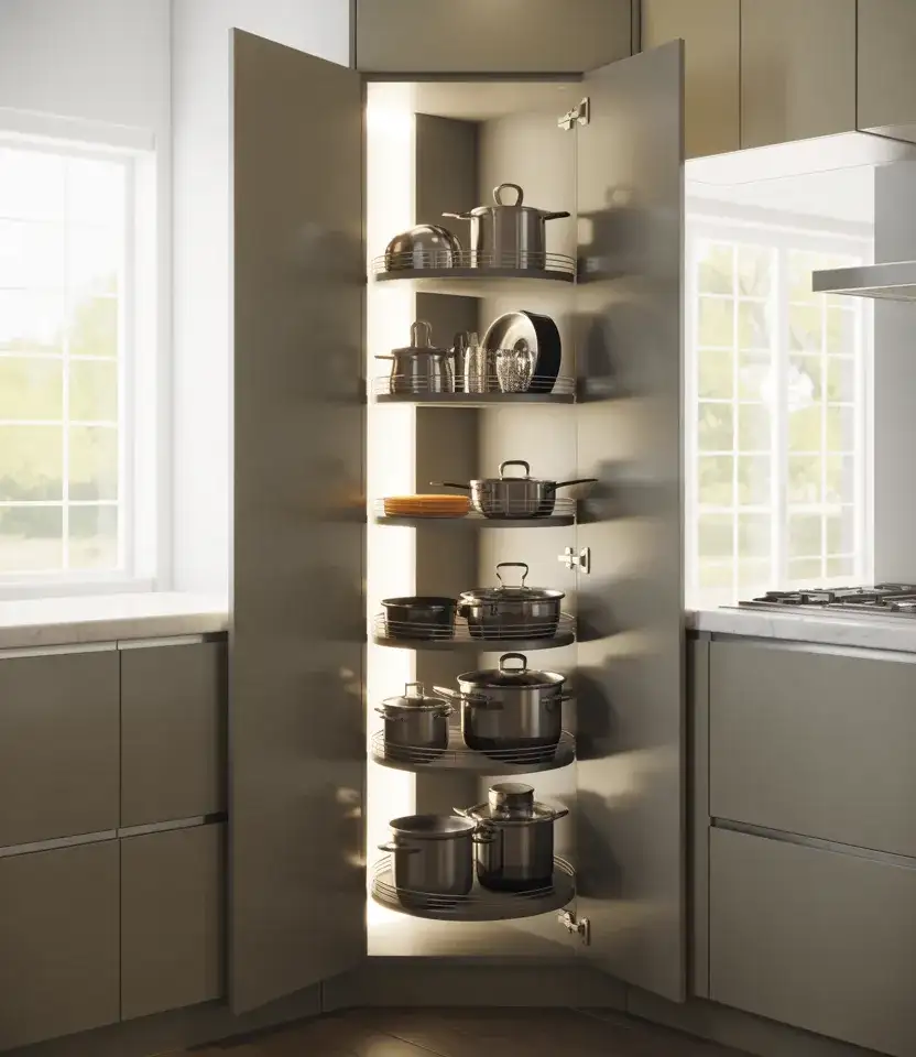 Smart Corner Carousel Cabinets 1