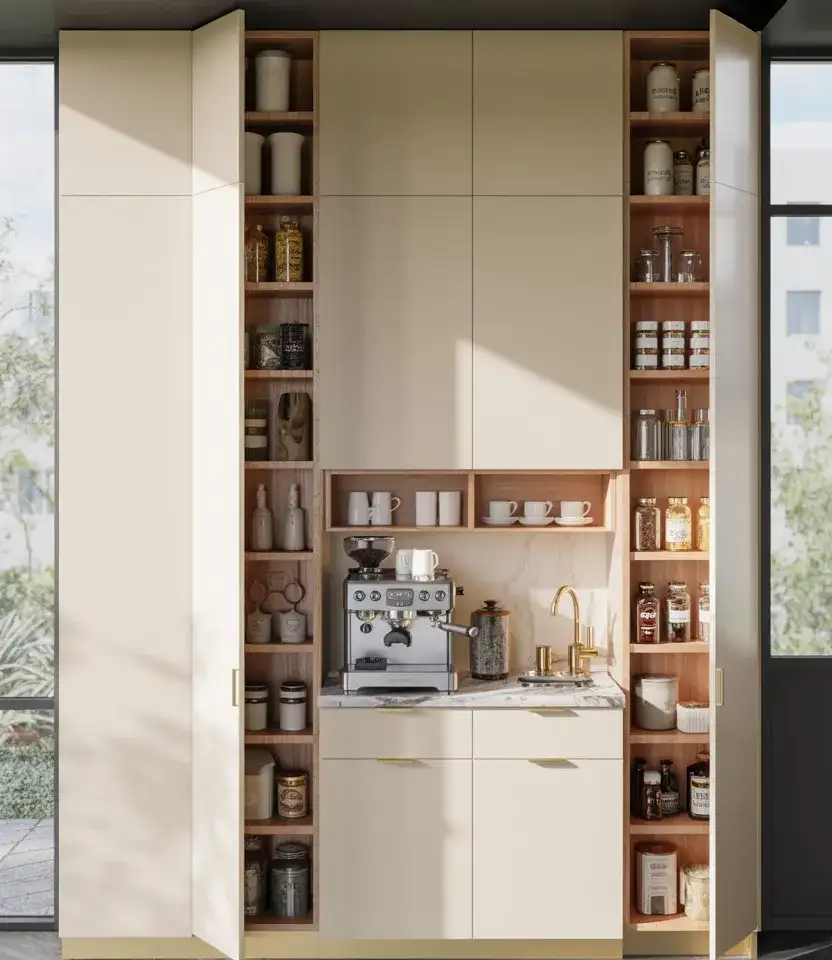Tall Pantry Cabinets With Hidden Storage 2