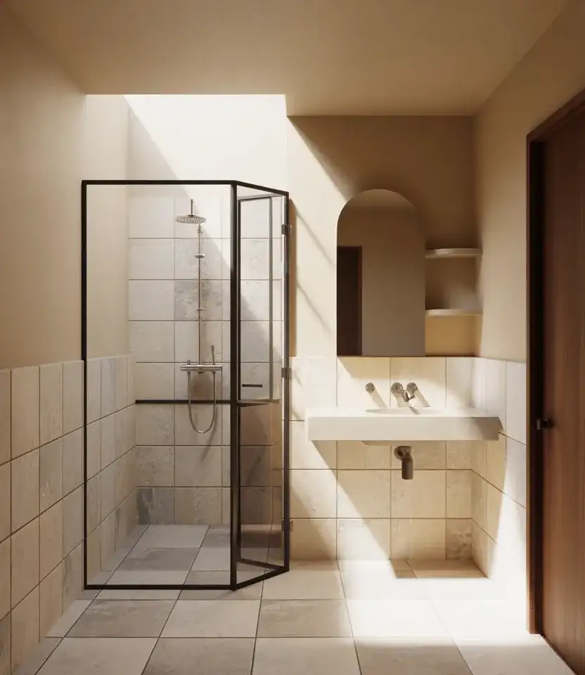 Tiny Bathroom With Walk-In Shower 2