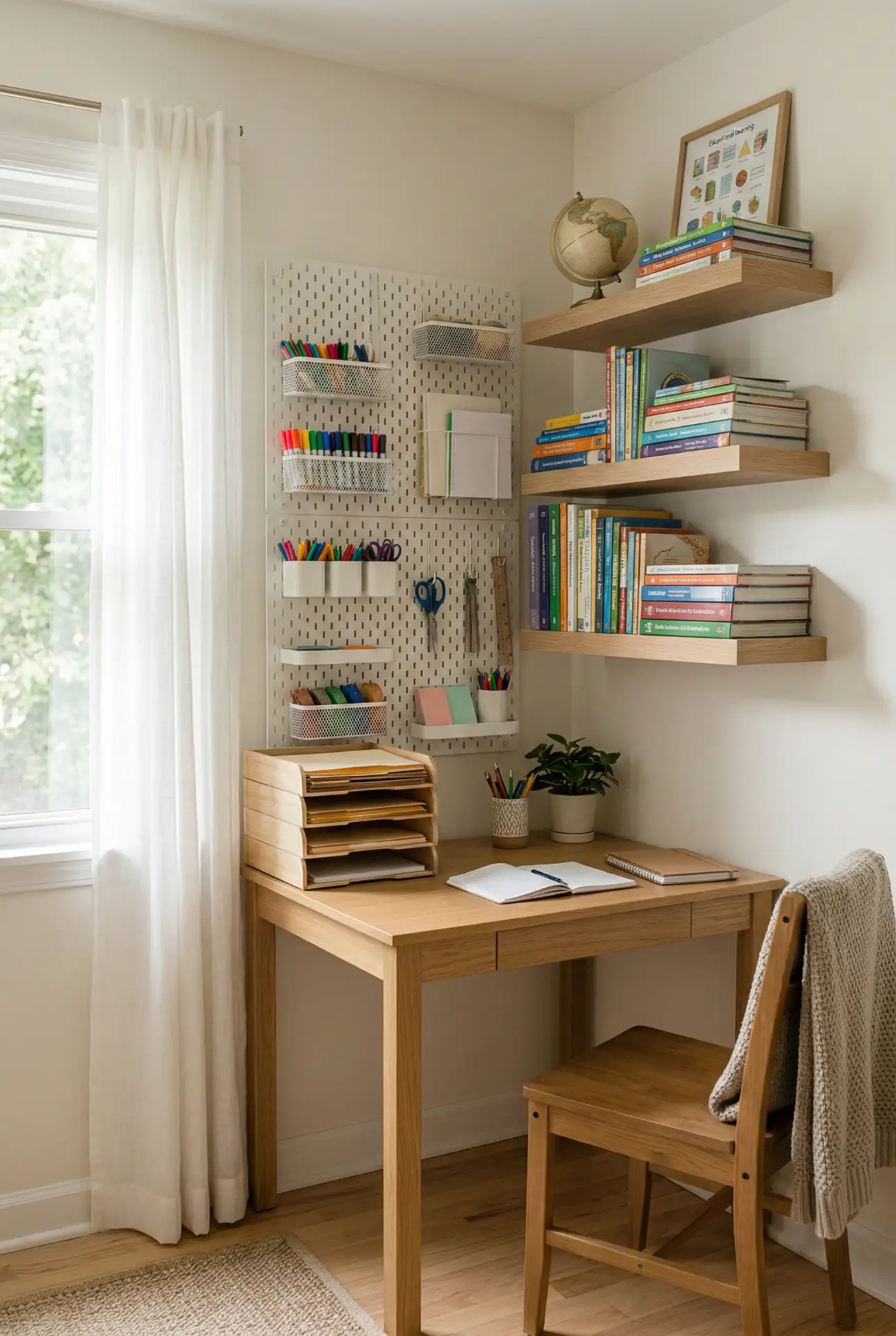 Vertical Teacher Supply Wall Desk 1