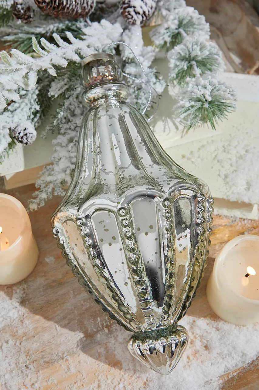 10' Catherdral Antique Mercury Glass Ornament