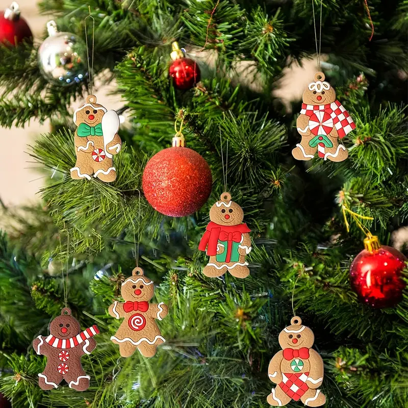 10pcs mini gingerbread man ornaments christmas tree assorted - Temu Georgia
