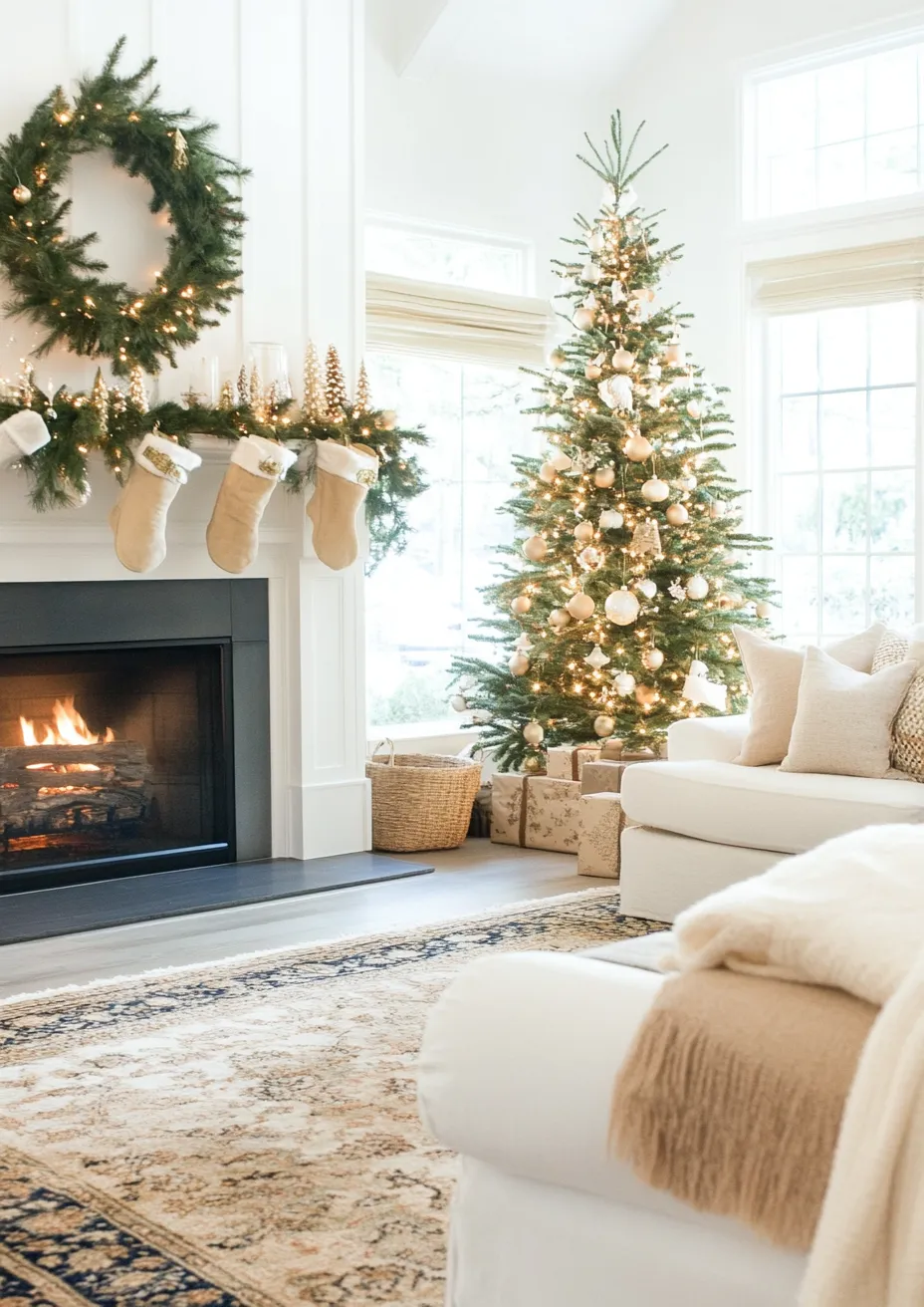 12 Christmas Fireplace Decor Ideas for a Warm, Elegant Holiday Home