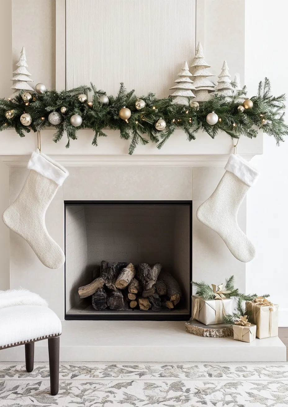 12 Christmas Fireplace Decor Ideas for a Warm, Elegant Holiday Home