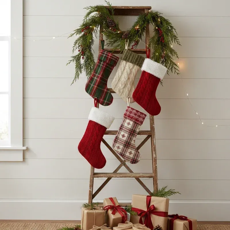 15 Stocking Hanging Ideas Without Fireplace Mantel