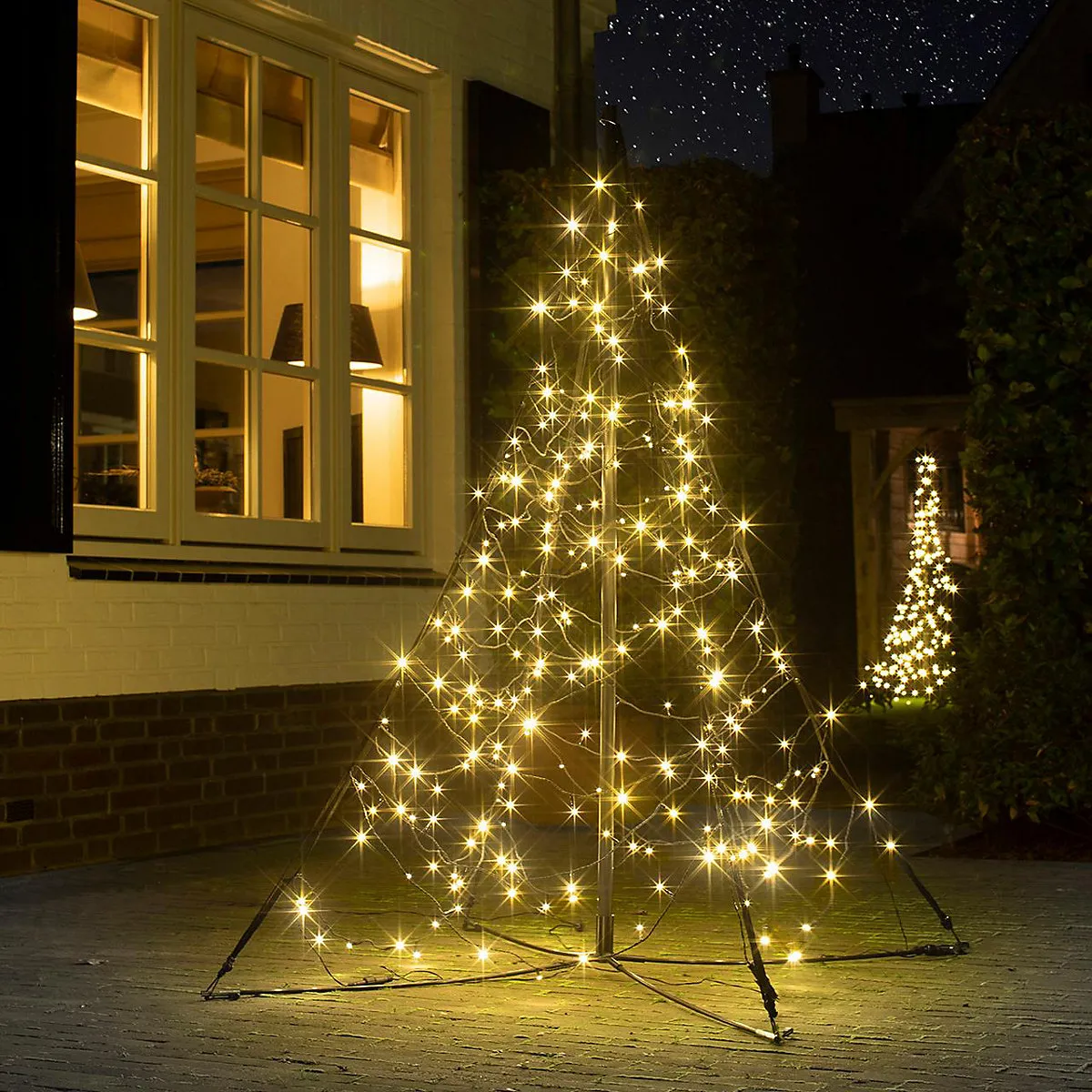 1.5m All Surface Outdoor Christmas Tree - Freestanding Weather Resistant  Festive Illuminated Garden Decoration with 240 LED Lights