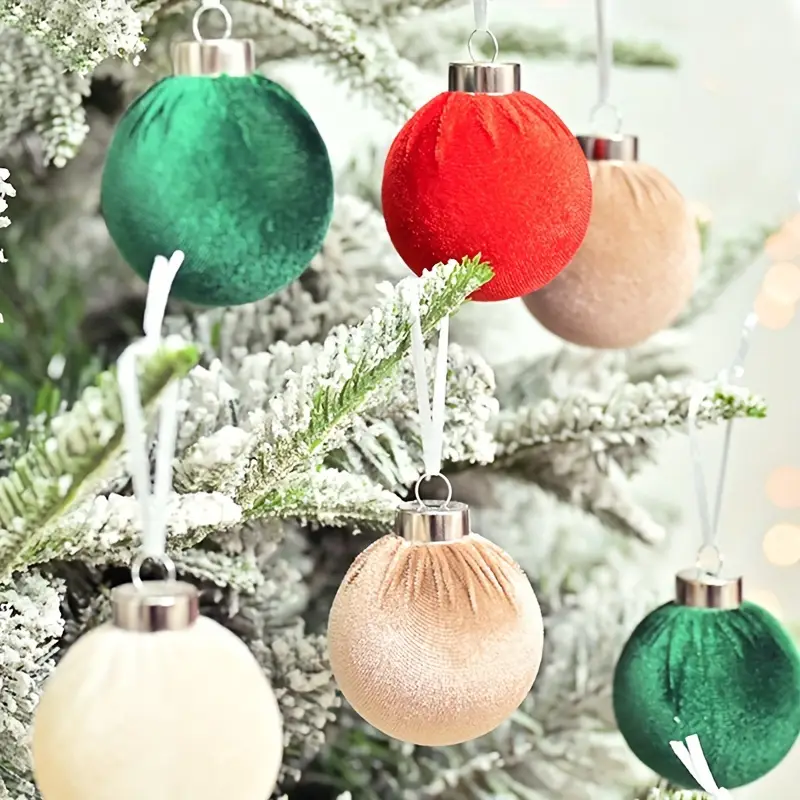 15pcs box velvet fabric christmas ornaments contemporary - Temu Canada