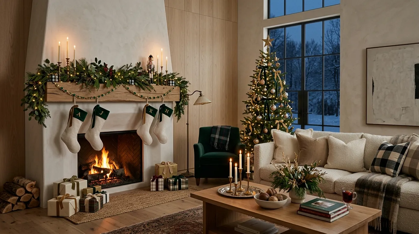 18 Christmas Decor Ideas for a Cozy Modern Living Room