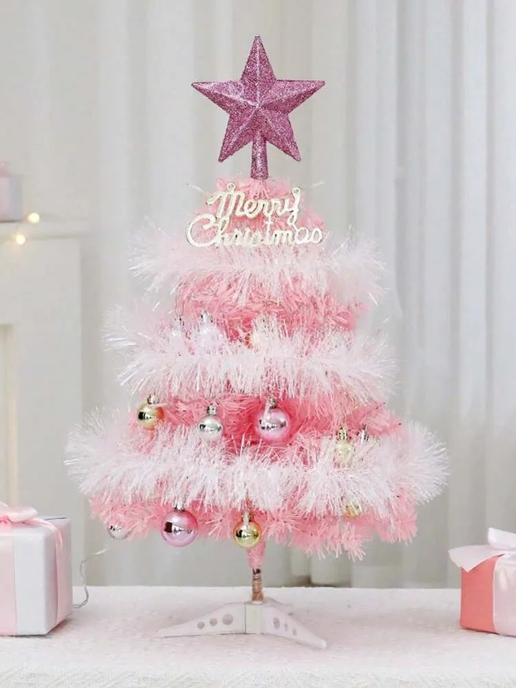 1pc Mini Christmas Tree, New Design 45/60cm Pink Christmas Decoration For  Desk, Store, Home, Christmas Ornament (Excluding Lights) Home Decor  Christmas Decorations Room Decor | SHEIN USA