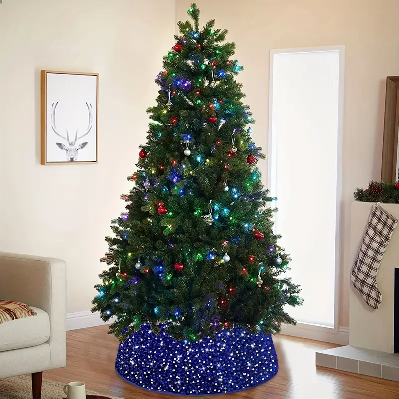 1pc royal blue christmas tree collar sequin merry christmas - Temu New  Zealand