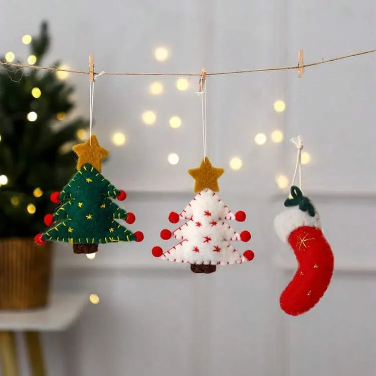 1pc Wool Felt Creative Christmas Tree Ornament, Cafe & Display Window  Decoration,Christmas | SHEIN UK
