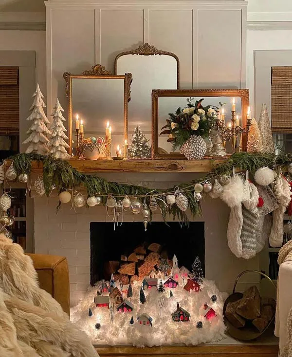 20 Beautiful Rustic Christmas Mantel Decoration Ideas to Inspire Your Holiday Home - Decor Home Original