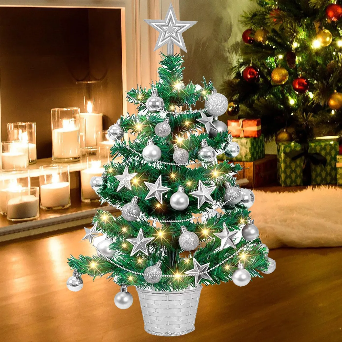 20 Small Tabletop Christmas Tree with Lights, Mini Jamaica | Ubuy
