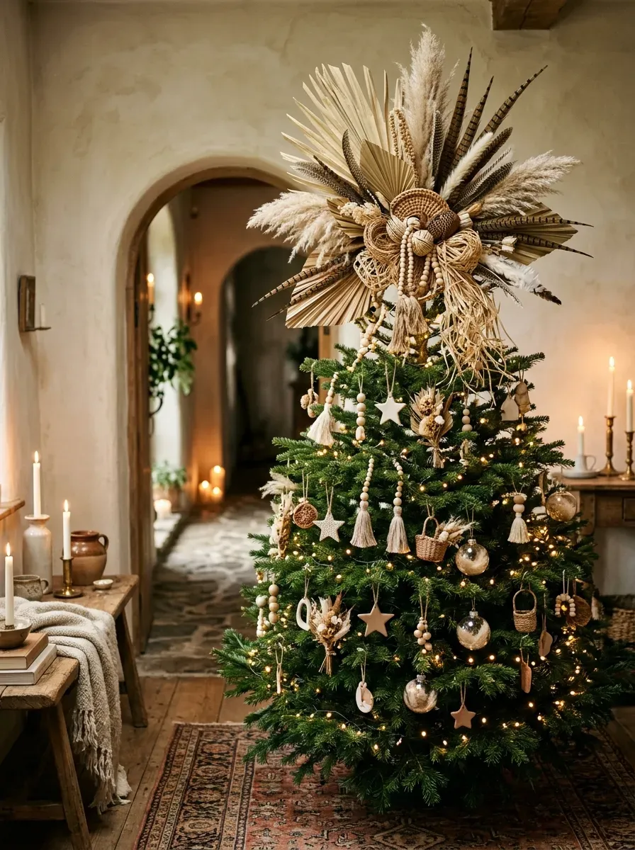 23 Boho Christmas Decor Ideas for a Warm Festive Home