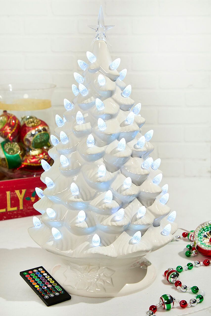 24' Nostalgic Ceramic Tree with RGB Lightshow | Mr. Christmas