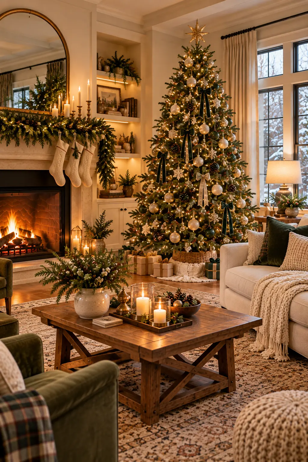 25 Christmas Living Room Decorating Ideas for a Cozy and Magical Home