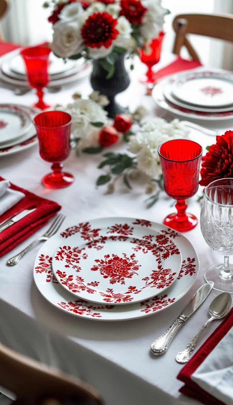 26 Red and White Tablescape Ideas for Stunning Gatherings