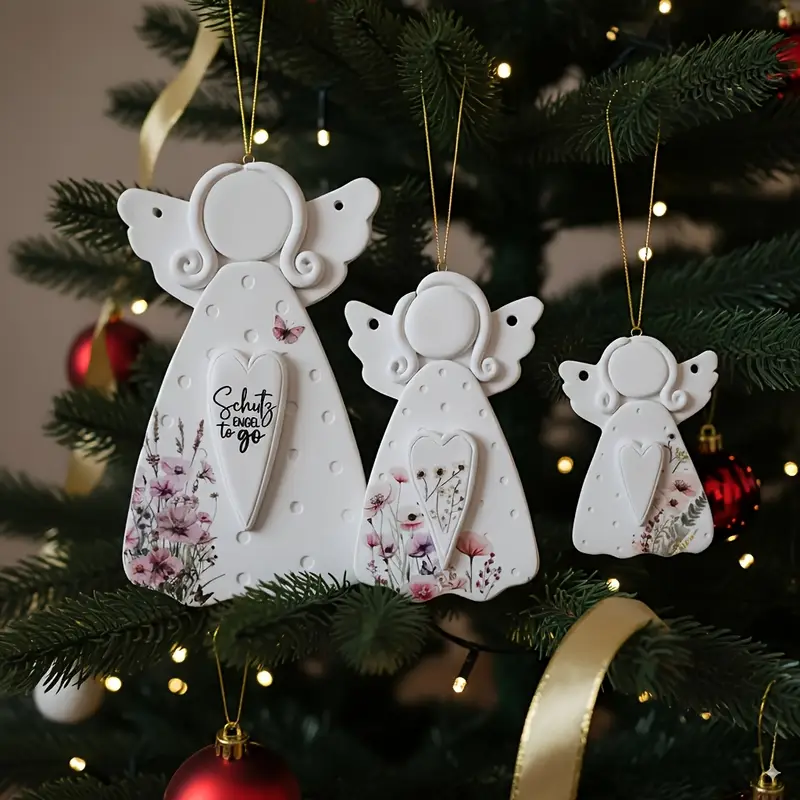 3 angel candle molds elegant hanging ornaments floral - Temu