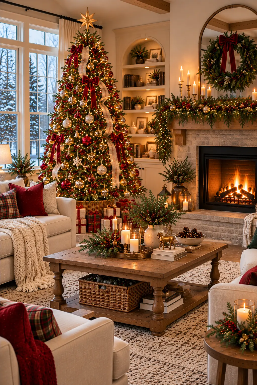 30 Christmas Living Room Decor Ideas for a Warm and Welcoming Holiday Home