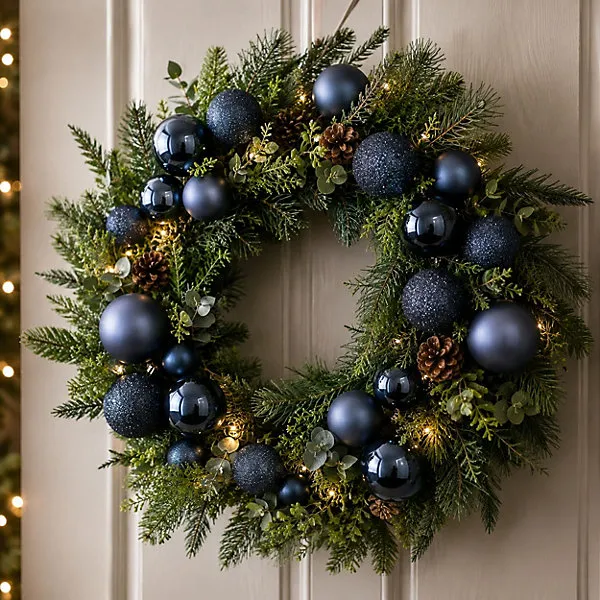 30 Midnight Blue Christmas Baubles