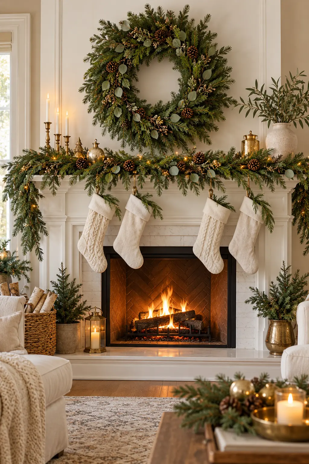 33 Elegant Christmas Mantel Decor Ideas for a Timeless Holiday Look