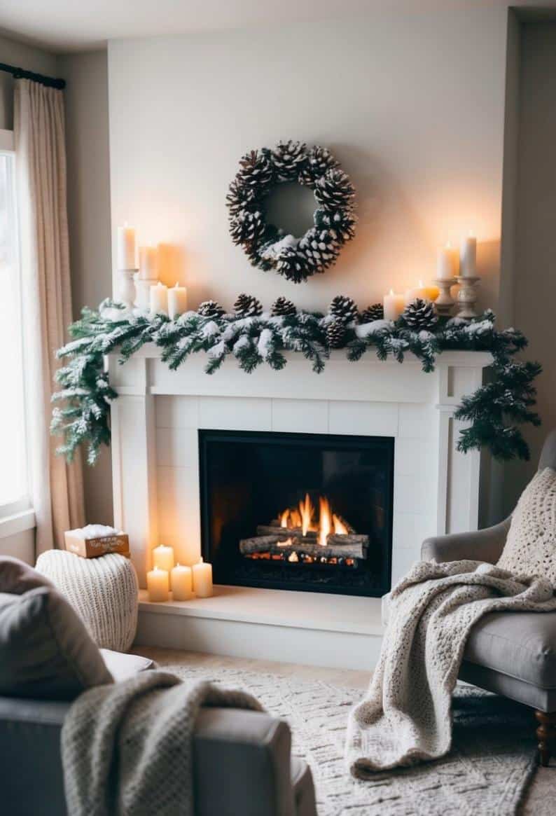 34 Mantel Ideas for Winter: Snowy Decor for Your Hearth