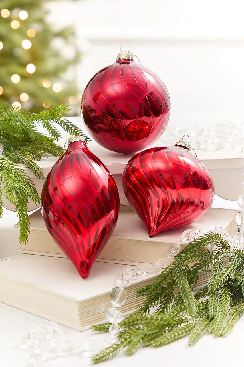 4' - 6' Red Blown Glass Ornament