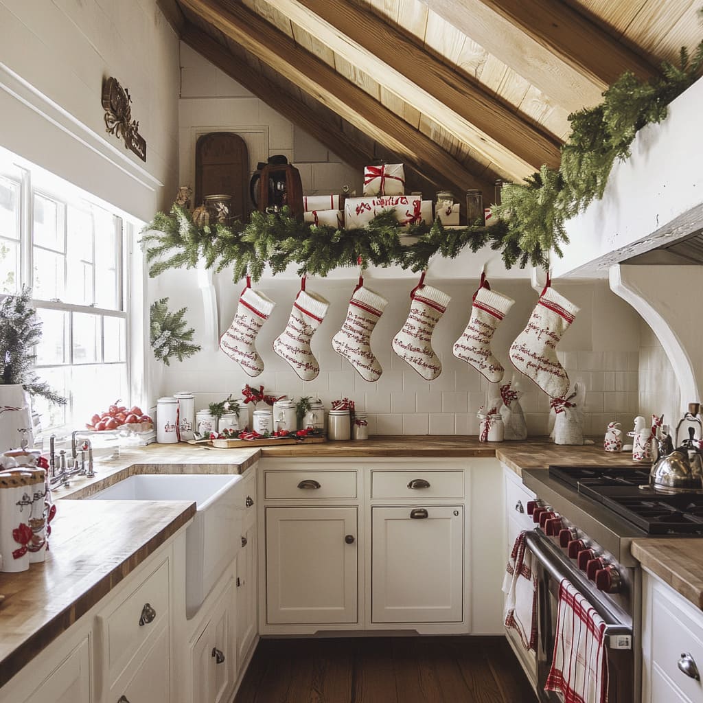 45 Christmas Decorating Ideas for Above Kitchen Cupboards