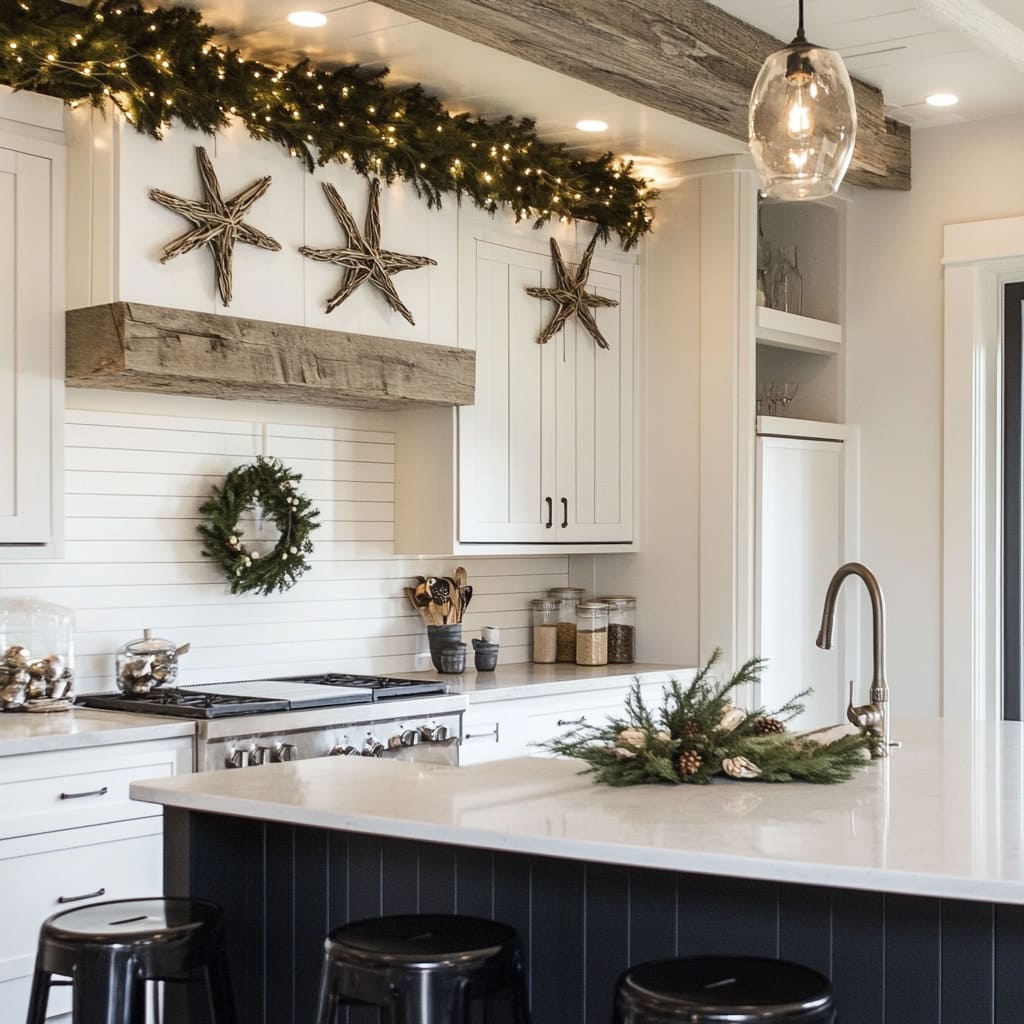 45 Christmas Decorating Ideas for Above Kitchen Cupboards