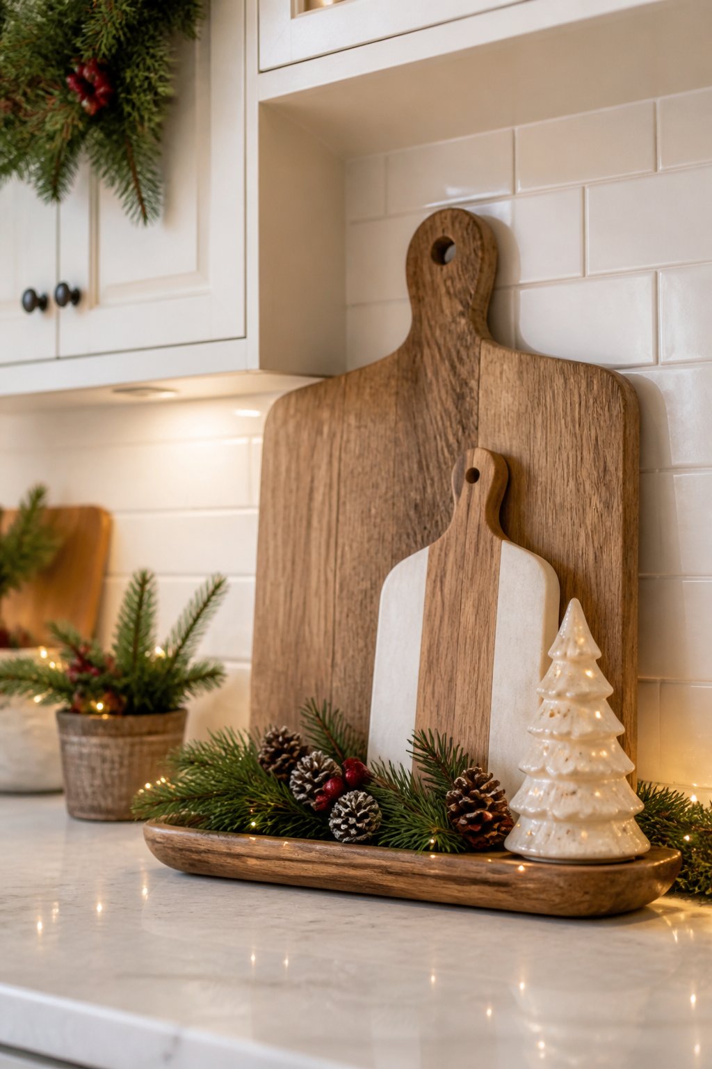 47 Ways To Decorate Kitchen Cabinets for a Festive Christmas