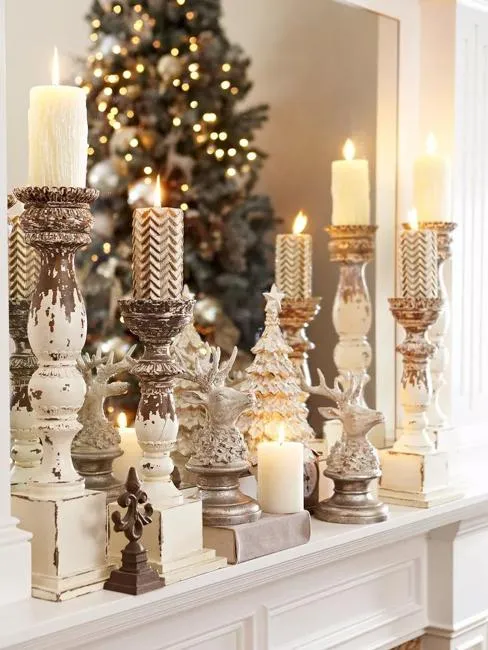 55 Alternative Christmas Ideas, Fireplace Decorating without Garlands