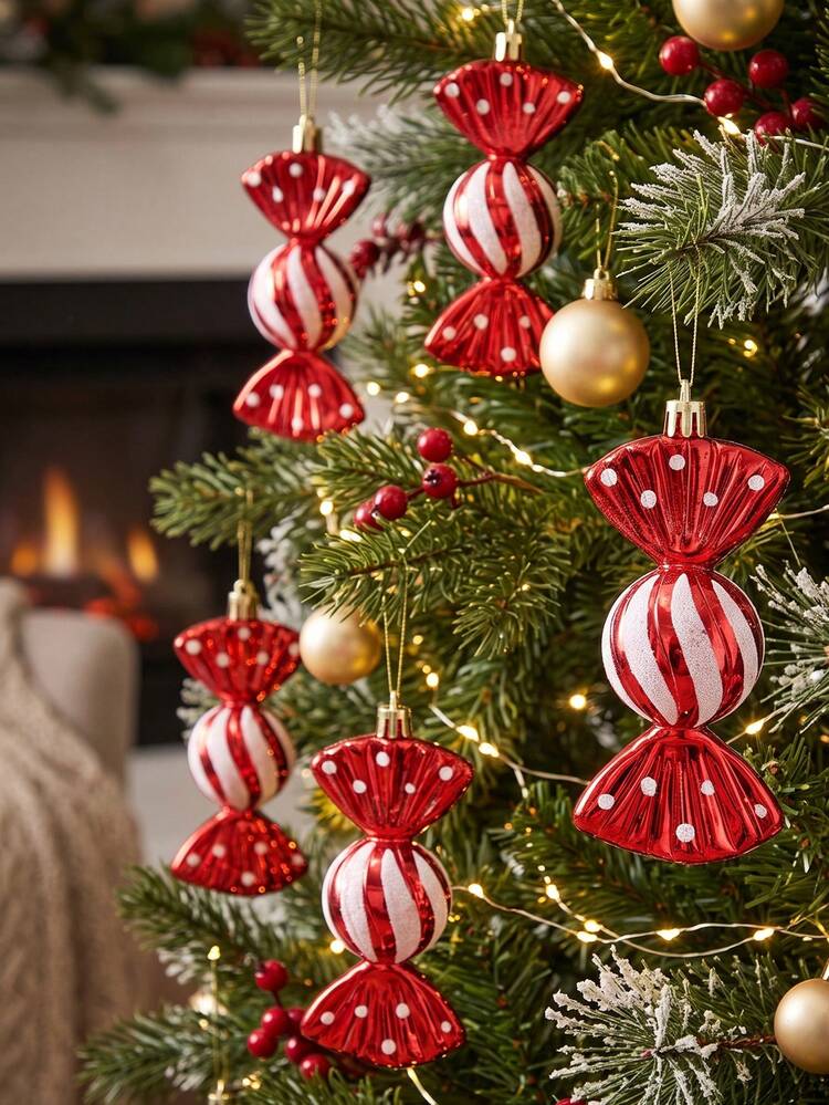 5pcs Candy Christmas Tree Hanging Ornaments, Red & White Striped Candy  Christmas Hanging Decorations, Merry Christmas Decor, Christmas Ball  Decoration, Christmas Decoration, Christmas Hanging ...