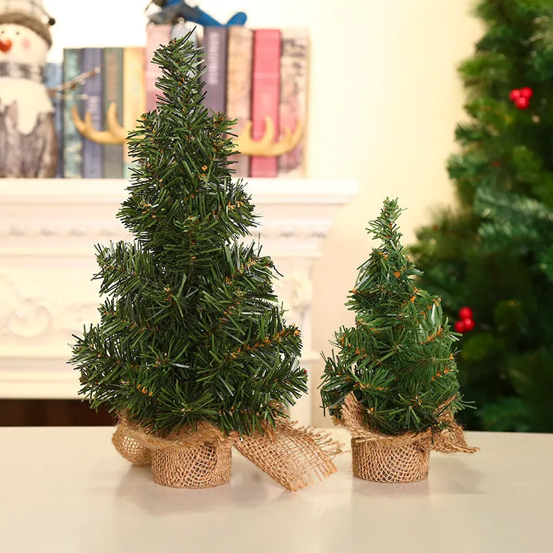 6-Inch Mini Artificial Christmas Pine Tree, Set of 12, Realistic Table Centerpiece for Holiday Decor, Wedding, Retail Display