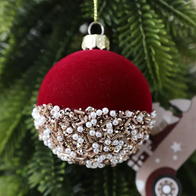 6cm 12pcs 2025 new style irregular flocked painted christmas - Temu Oman
