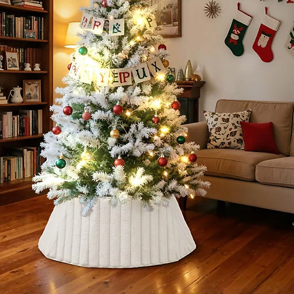 76cm Christmas Tree Collar, Plush Tree Collar Tree Stand Cover Xmas Tree  Ring Stand Tree Basket
