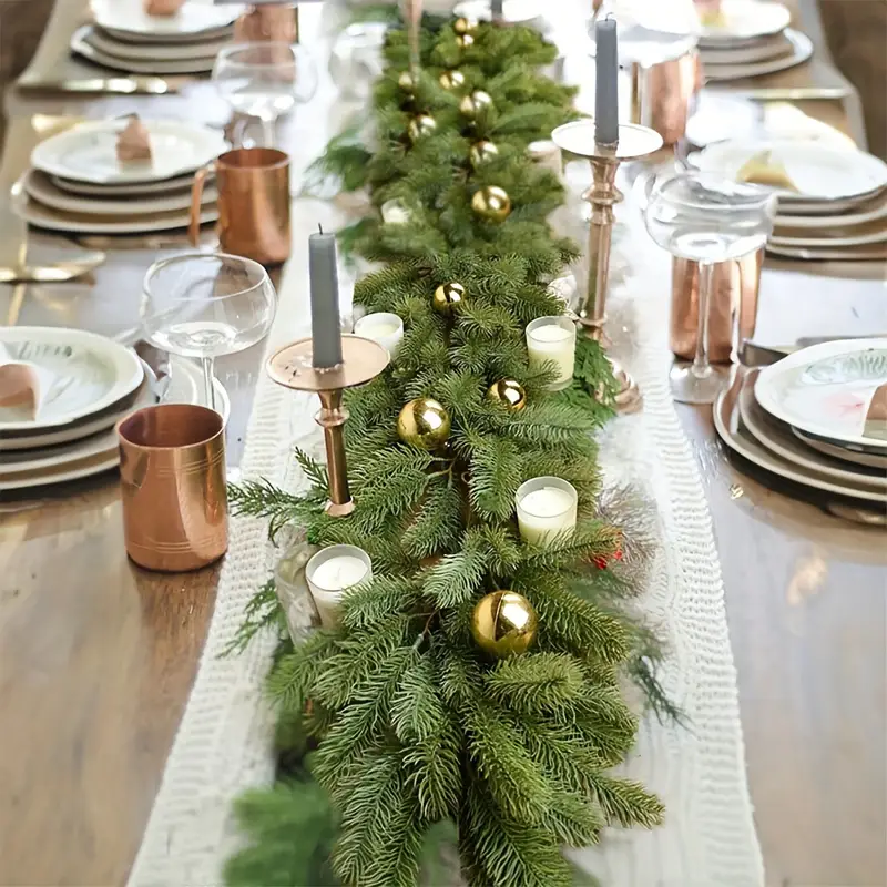 78 luxury artificial pine garland vine realistic christmas - Temu