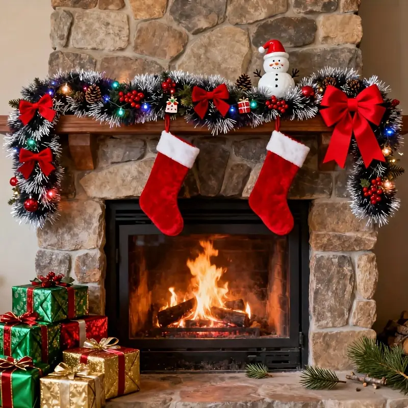 8m realistic christmas garland dark tipped wreath - Temu Croatia