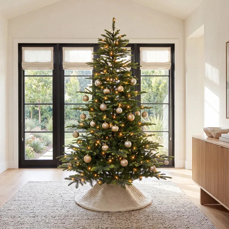90' Artificial Fir Christmas Tree with Color & Clear Lights